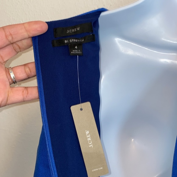 NWT J Crew Going Places Sleeveless Royal Blue Dress - Picture 9 of 11